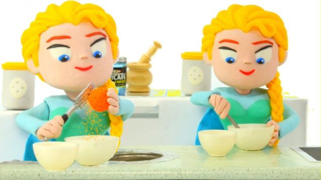 play doh elsa and spiderman